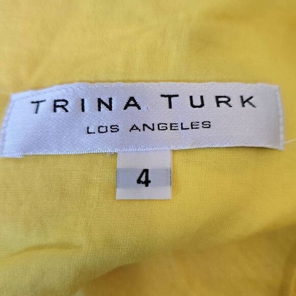 Trina Turk retro style yellow/orange halter sundress, Pre-owned, sz.4 - Picture 8 of 10